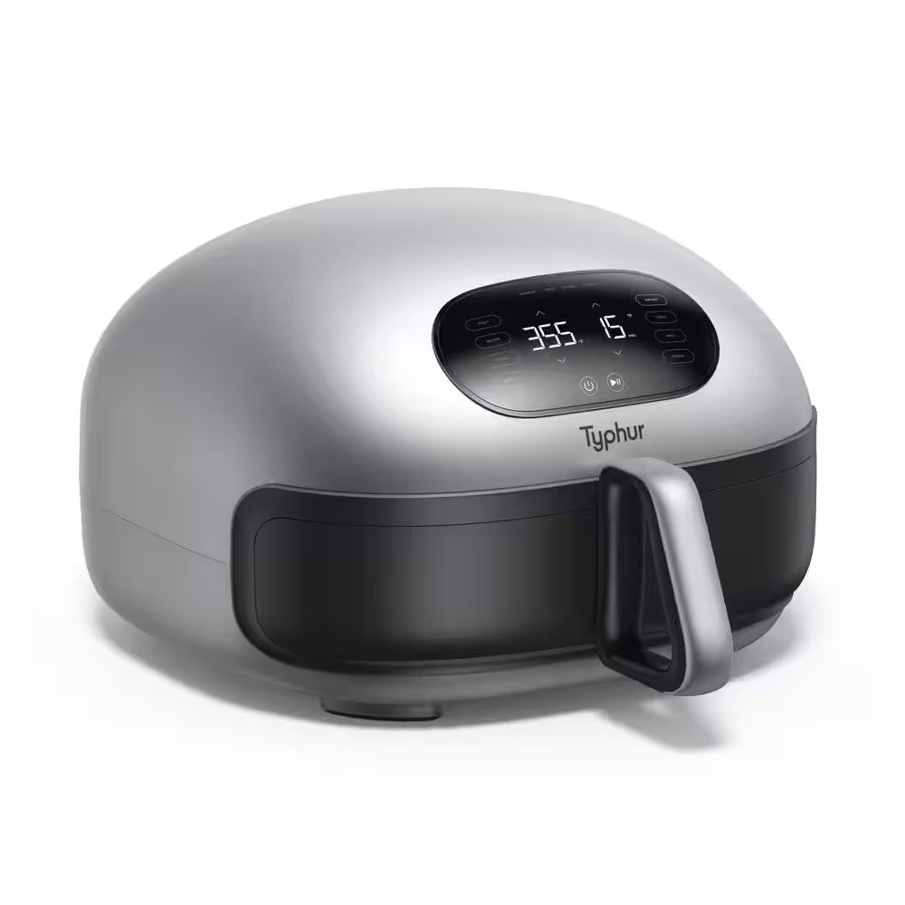 Dome 2 5.6 Qt. Grey Smart Air Fryer with Large Capacity, Superior Airflow, Self-Cleaning, Dishwasher Safe and Low Noise