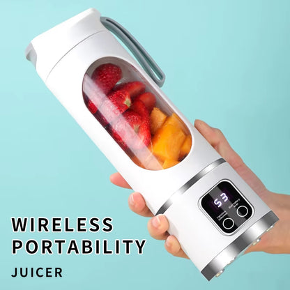 450ml Portable USB Rechargeable Blender with 8 Blades and 3 Gears for Smoothies, Shakes, and Ice Crushing