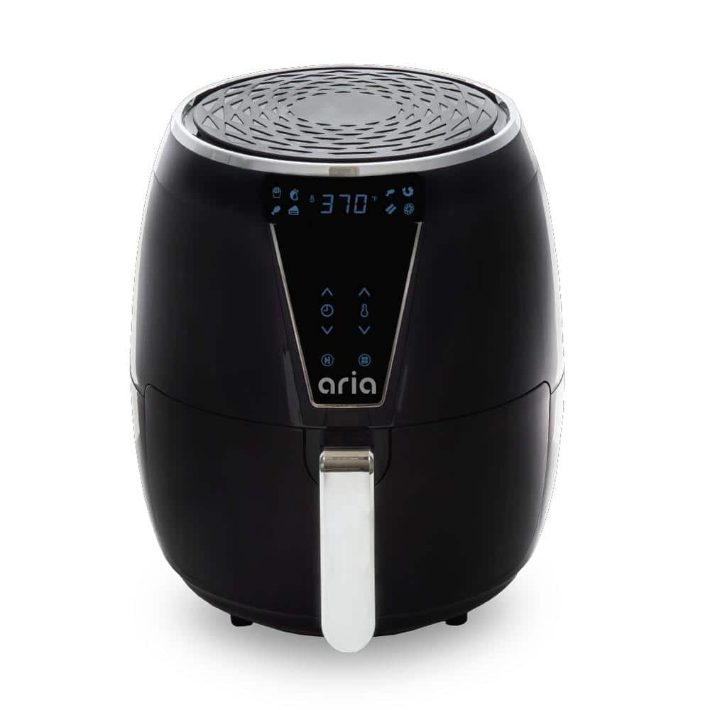 5 Qt. Ceramic Air Fryer, Toxin-Free and 8-In-1 Cooking Presets, Black