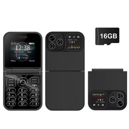 F15 Mini GSM Flip Mobile Phone 2 SIM Blacklist Magic Voice Auto Call Record Speed Dial MP4 Torch Cute Tiny Fold Cellphones