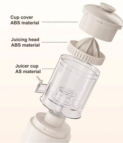 Electric USB Rechargeable Mini Multifunctional Fruit Juicer - Portable Wireless Orange and Lemon Blender