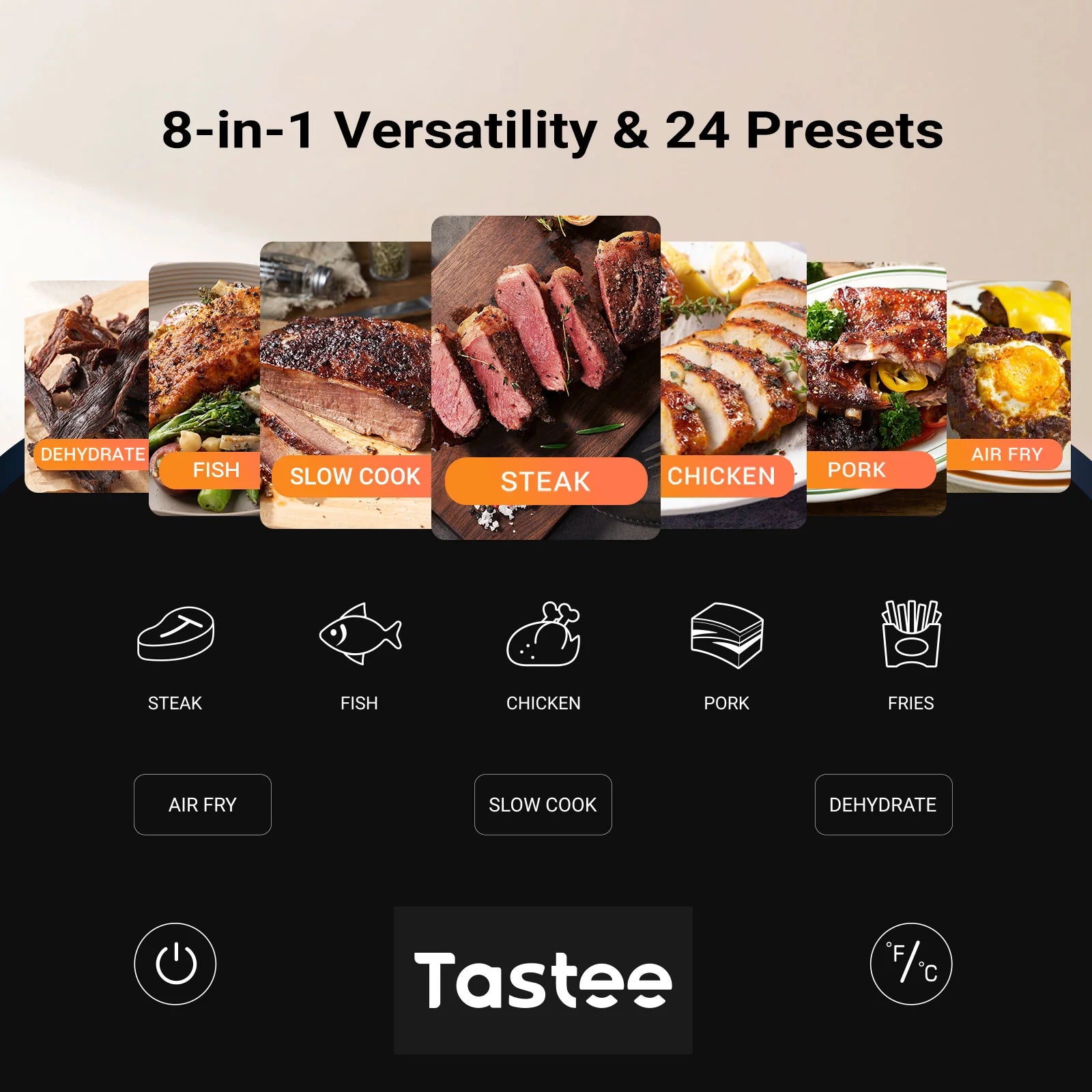 Tastee Sensor Magic Smart Air Fryer (Ceramic Coated)