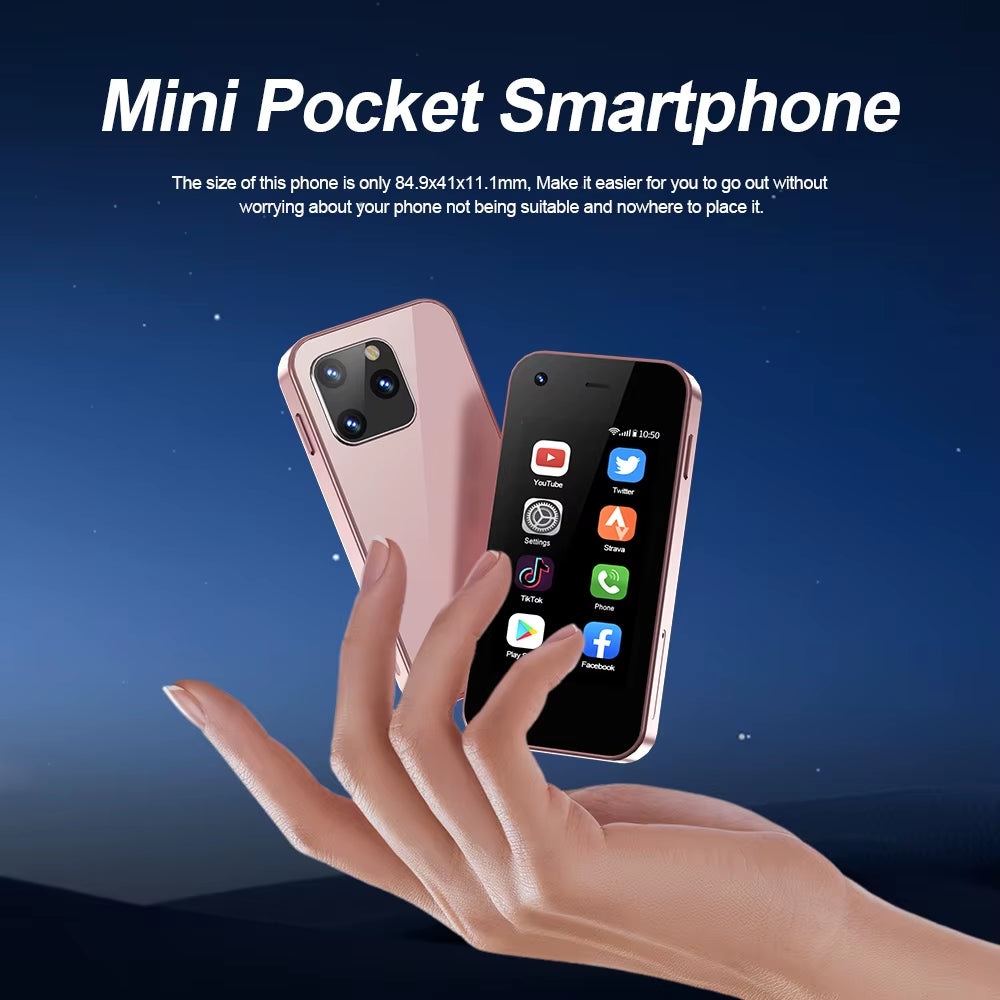 Mini Smartphone KING5000 Android 9.0 3G Network 2 SIM 2GB 16GB Wifi Hotspot Play Store Chrome HD Camera Small Size Phones