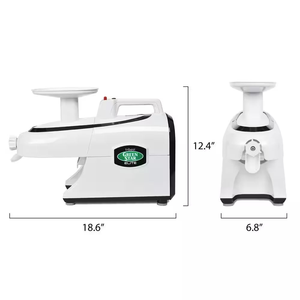 Greenstar Elite 24 oz. Jumbo Twin Gear Masticating Juicer in White