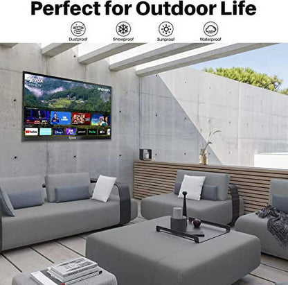 Aleax 43" Ultra HD 4K Outdoor Smart TV, IP55 Weatherproof, 1000Nit Brightness - Deck Pro Series