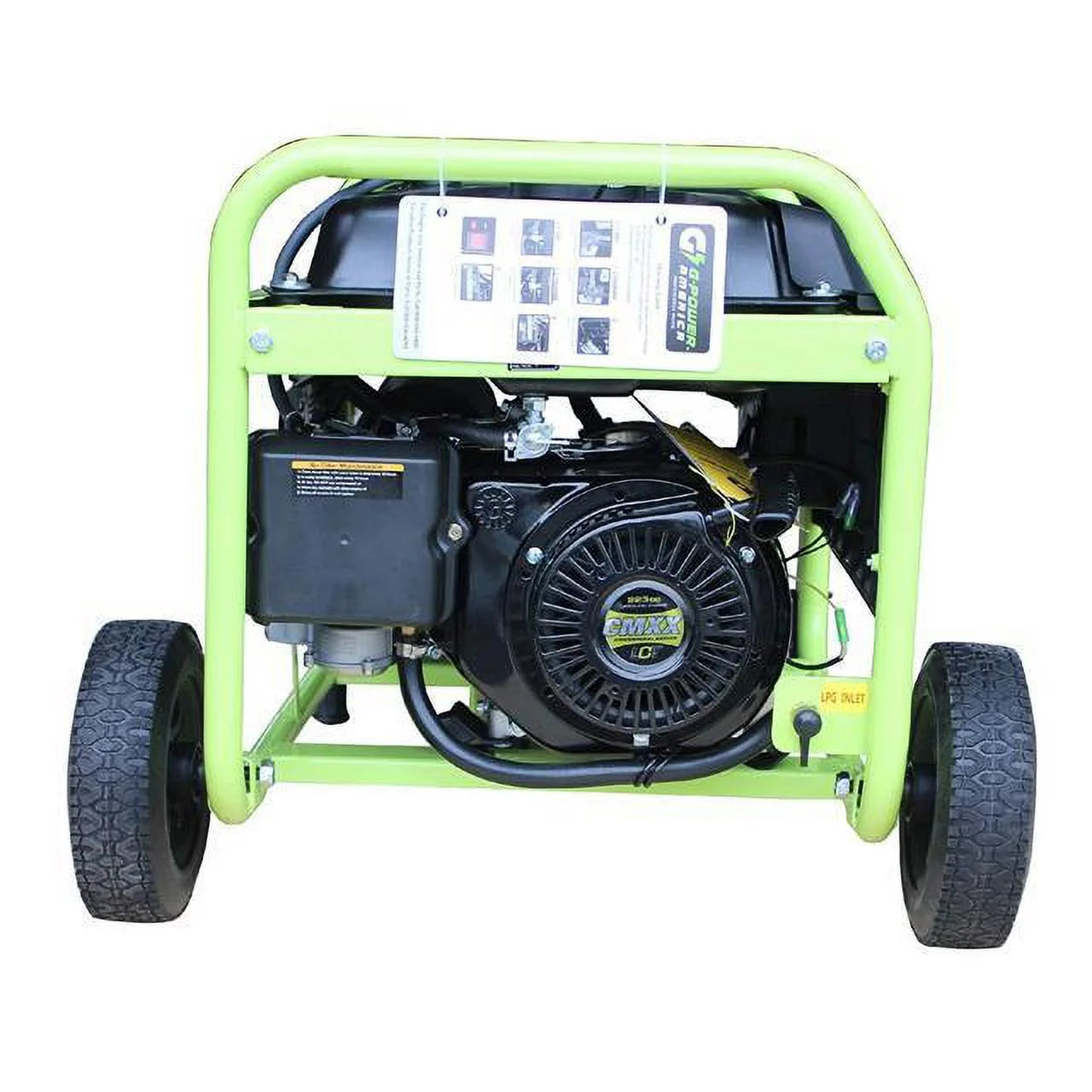 GN5250DW 5250-Watt Propane and Gasoline Powered Dual Fuel Generator, Green