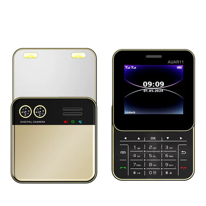 AUAR11 Rotating Sliding Screen Phone 2.4" Display 2G GSM Blacklist Speed Dial Small Mobile Phones Up-To-Date Multilingual