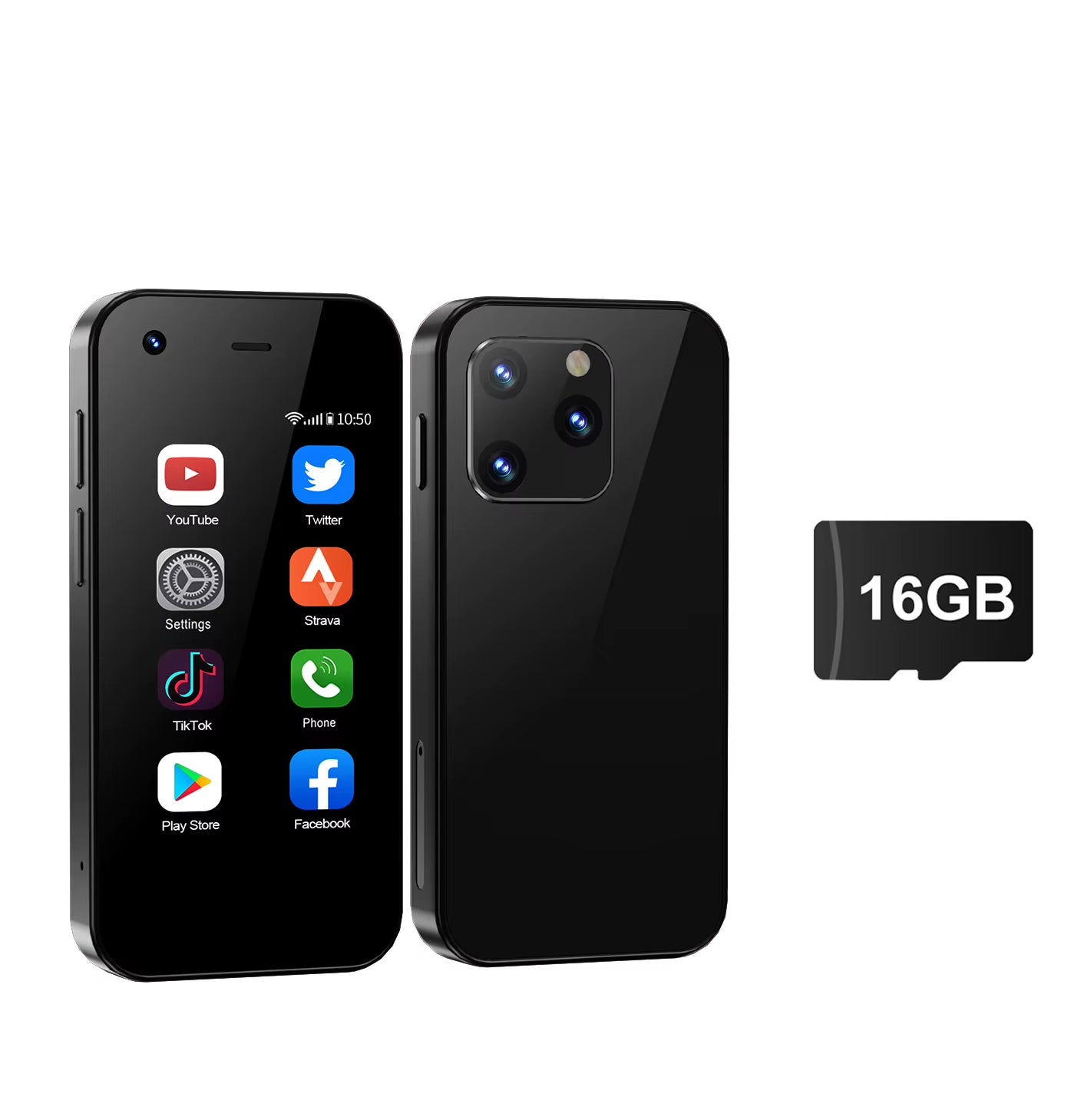 Mini Smartphone KING5000 Android 9.0 3G Network 2 SIM 2GB 16GB Wifi Hotspot Play Store Chrome HD Camera Small Size Phones