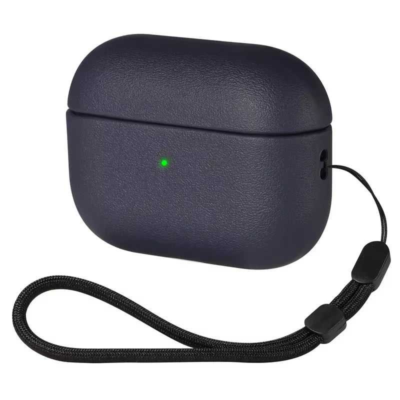 Leather Grain Case for Airppods Pro 2 Case Airpods 4 3 Airpods Pro Cover Apple Bluetooth Earphone Accessories Protect Machine Ear Bud Cases