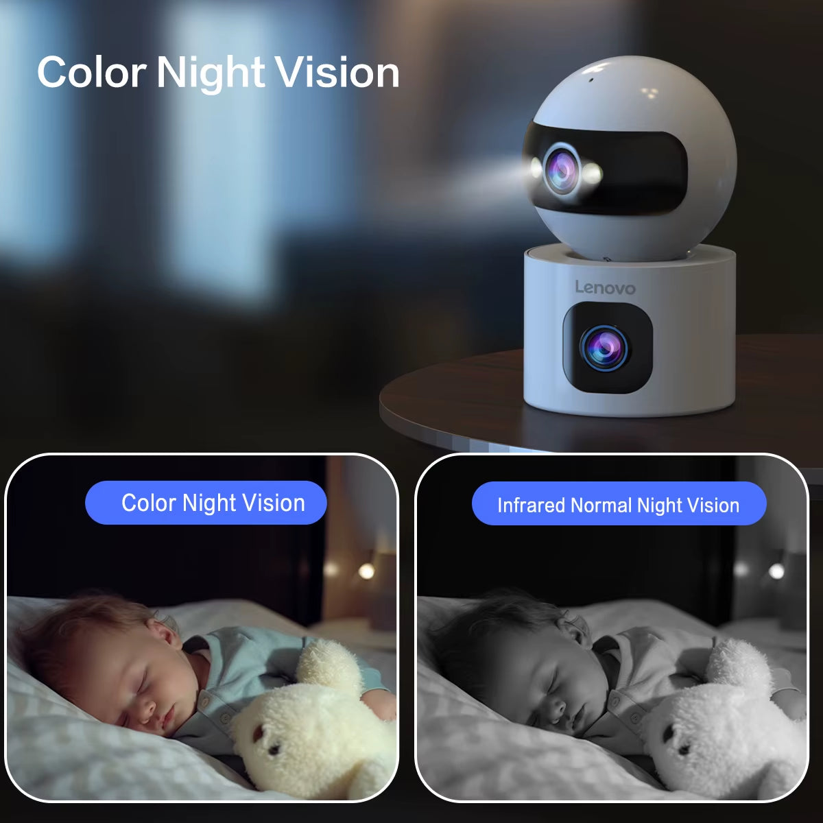 4K IP Camera 5G Wifi Dual Lens Smart Home Auto Tracking CCTV Camera Wireless Surveillance Camera Security Baby Monitor