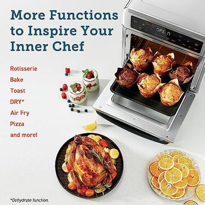 11-In-1 Air Fryer Oven , 13Qt Small Footprint Airfryer Combo with Rotisserie,