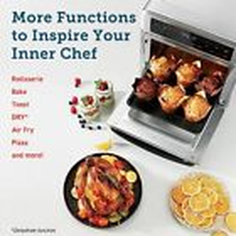 11-In-1 Air Fryer Oven , 13Qt Small Footprint Airfryer Combo with Rotisserie,