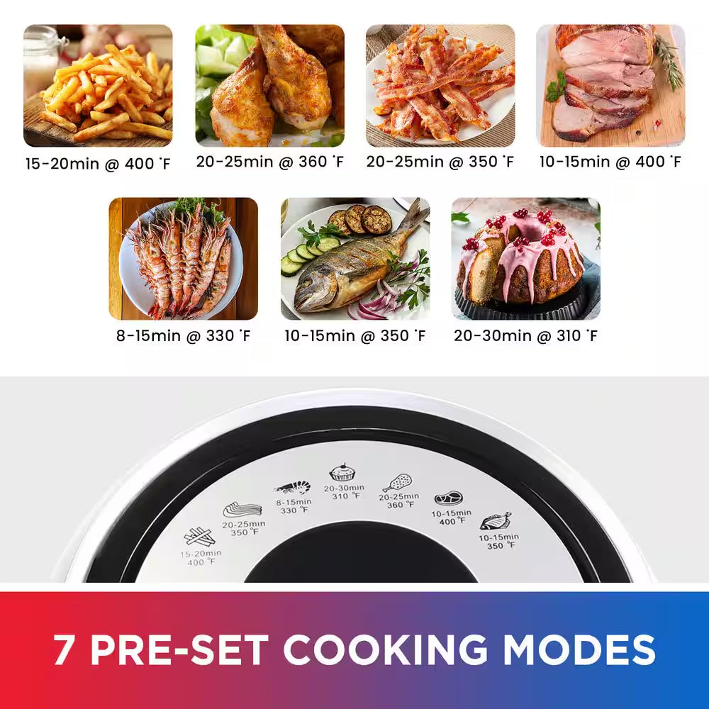 3.8 Qt. Digital, Electric, Countertop Air Fryer with Digital Temperature Control