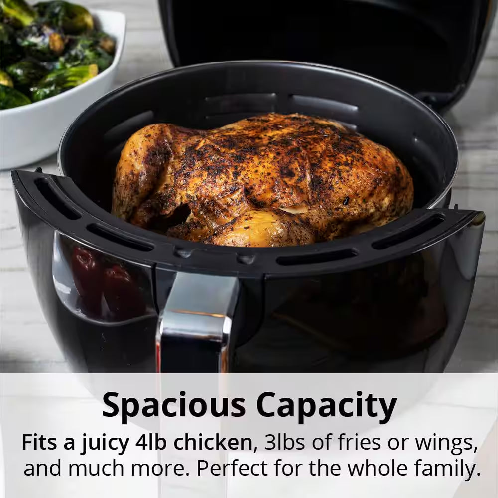 5 Qt. Ceramic Air Fryer, Toxin-Free and 8-In-1 Cooking Presets, Black