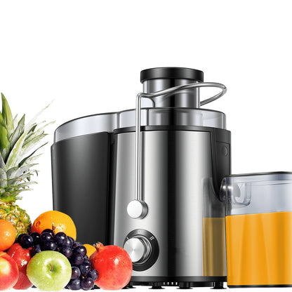 Centrifugal Juicer Machine with 3'' Wide Mouth, 2 Speeds, 400 Watts, Anti-Drip