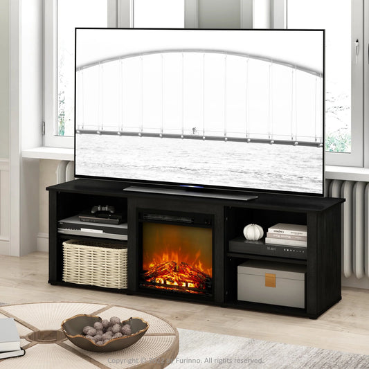 Montale 70 Inch TV Stand with Fireplace, Americano