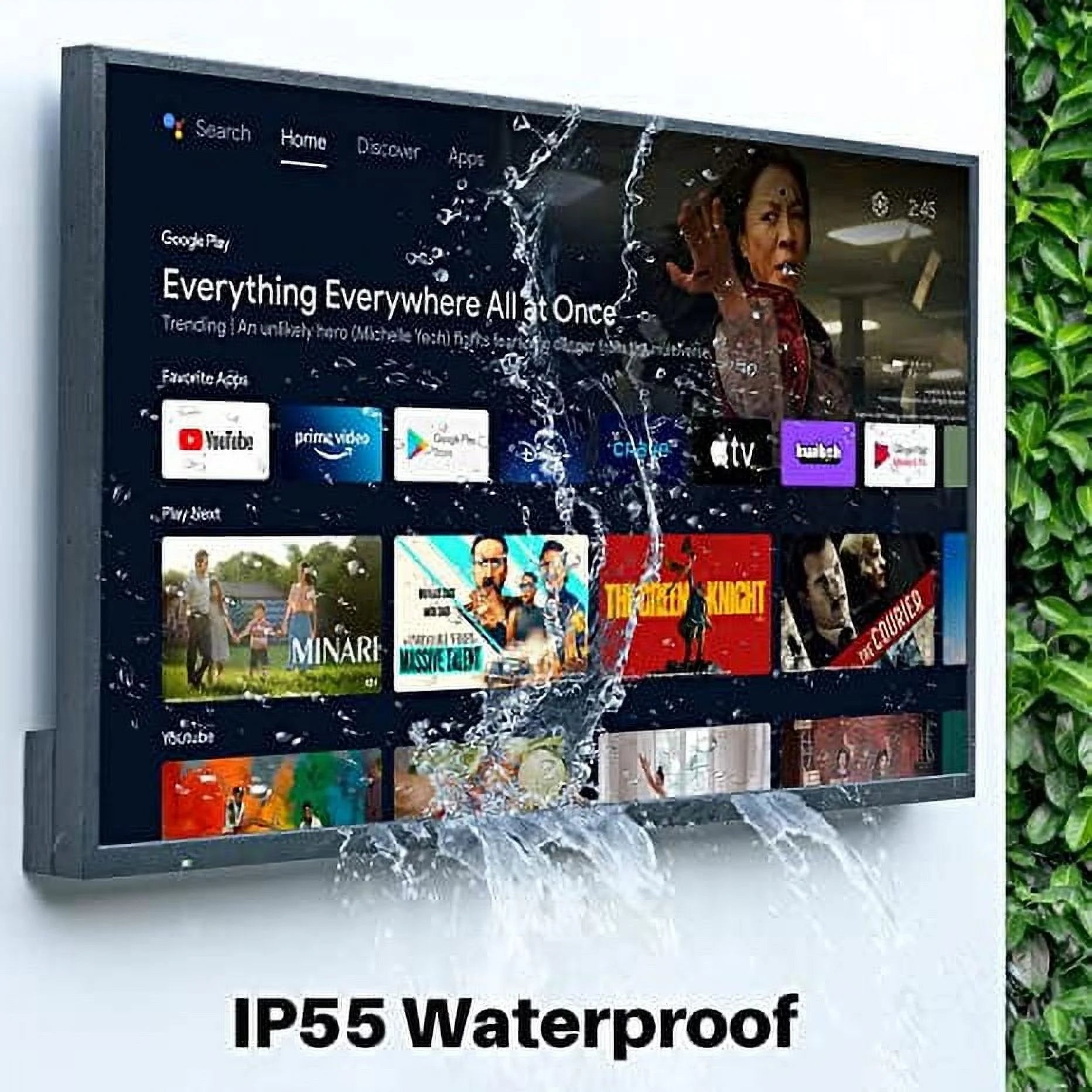 Aleax 43" Ultra HD 4K Outdoor Smart TV, IP55 Weatherproof, 1000Nit Brightness - Deck Pro Series