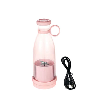 Rechargeable Portable Fruit Juicer and Blender - USB Mini Electric Smoothie Maker in Blue/Pink