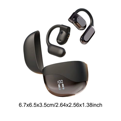 Real Time AI Translator Earbuds Bluetooth-Compatible 5.4 Noise Cancelling Smart Voice Translator Ear Hook Translation Earphones