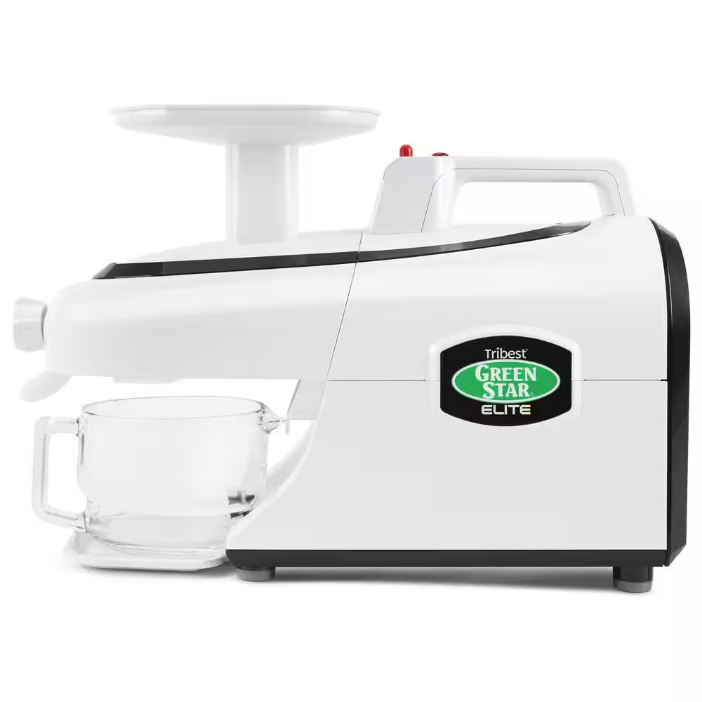 Greenstar Elite 24 oz. Jumbo Twin Gear Masticating Juicer in White