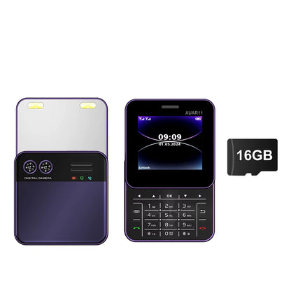 AUAR11 Rotating Sliding Screen Phone 2.4" Display 2G GSM Blacklist Speed Dial Small Mobile Phones Up-To-Date Multilingual