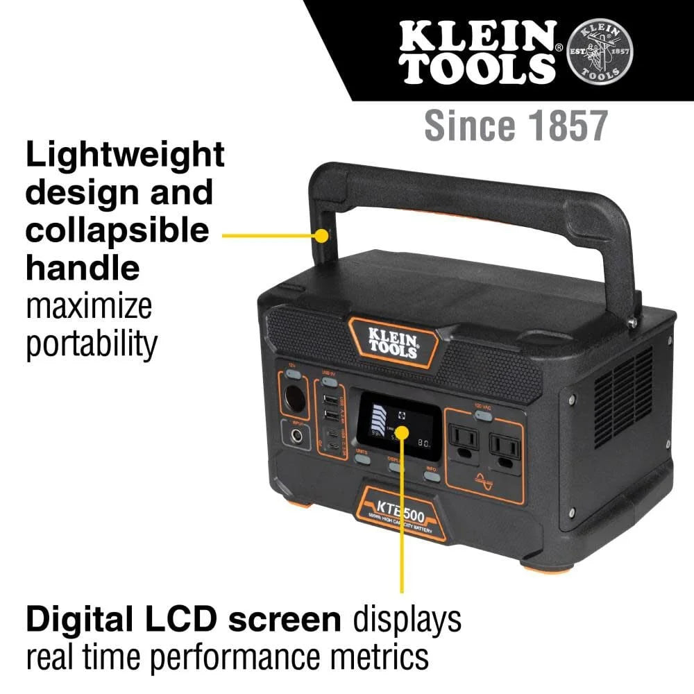 KTB500 120V Lithium-Ion 500 Watt Corded/Cordless Portable Power Station