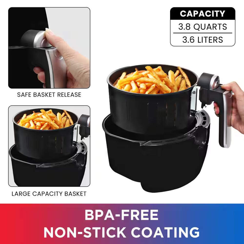 3.8 Qt. Digital, Electric, Countertop Air Fryer with Digital Temperature Control