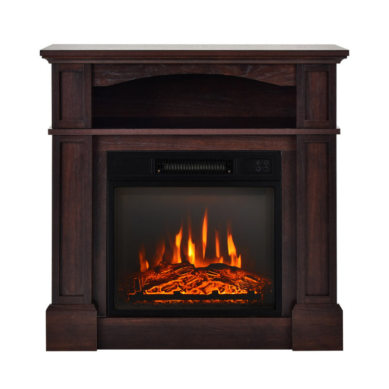 18 Inch 1400W Electric TV Stand Fireplace with Shelf