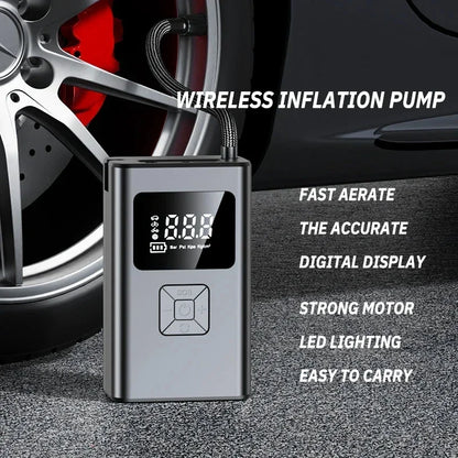 Air Pump Car Wireless Tire Pump Intelligent Digital Display High Power with Charging Treasure