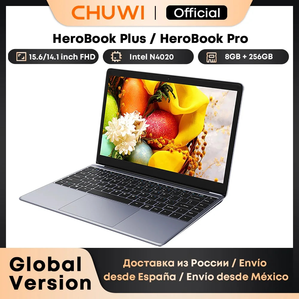 CHUWI Herobook Pro / Herobook plus Laptop Windows 11 Laptop 14.1Inch / 15.6Inch FHD  N4020 LPDDR4 8GB 256GB SSD Computer PC