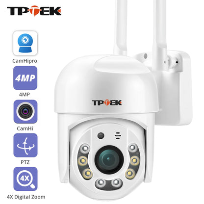 4MP PTZ WIFI IP Camera 1080P CCTV Surveillance Security Protection Wi Fi Outdoor 4X Digital Zoom Street Camhipro Camhi Camara