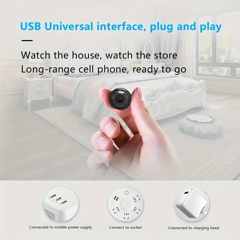 2.4G Wifi Camera Small Remote Monitoring Wireless Survival Camera Home Security Small Night Vision Network Camera