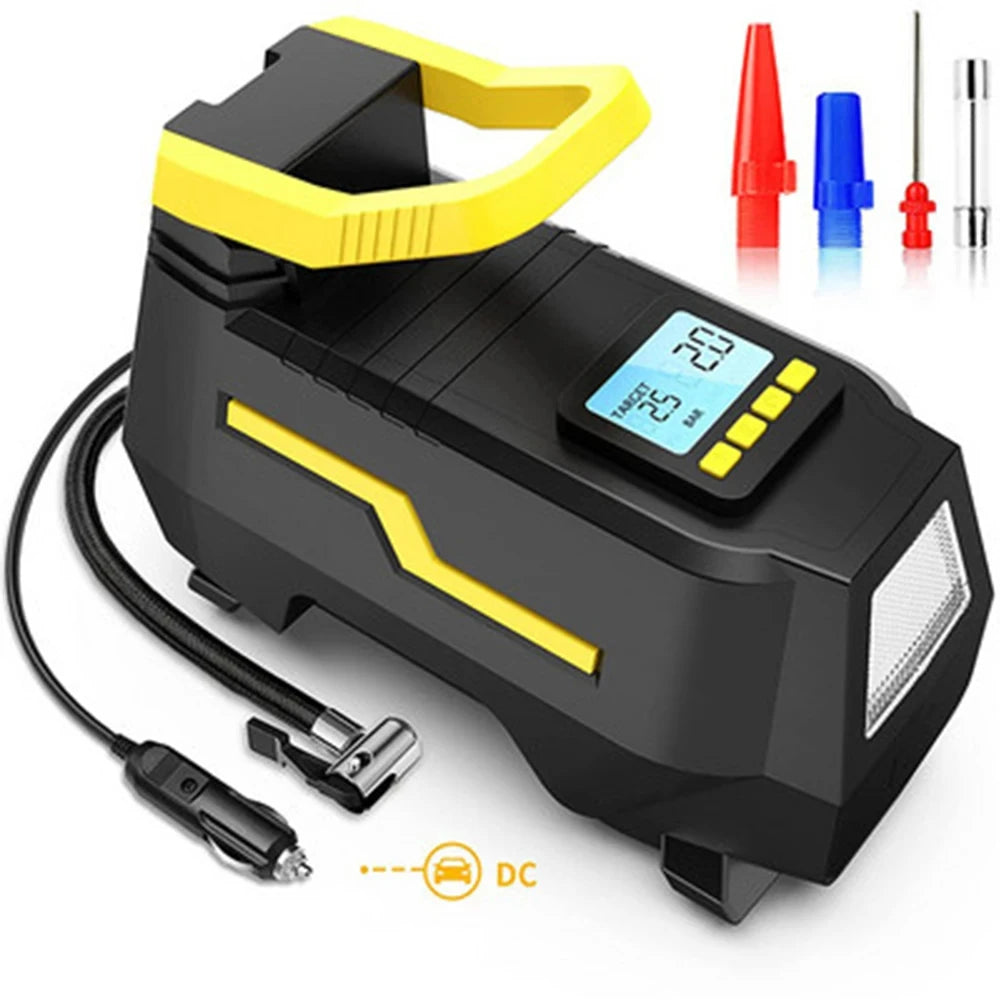 DC/AC 12V/100-230V 150PSI Car Air Compressor Tire Inflator Air Pump with Digital Pressure Gauge Tire Air Injector Tire Inflation