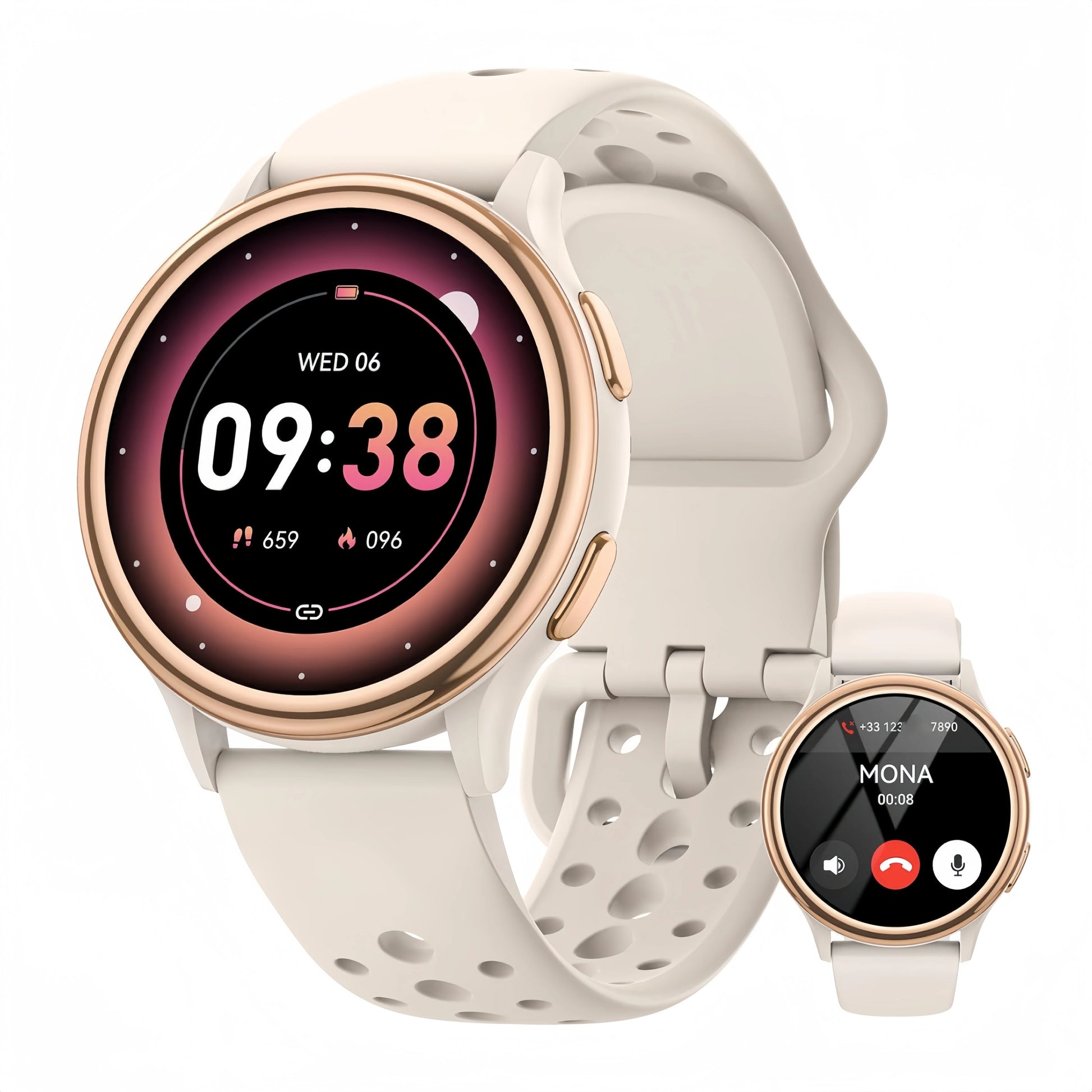 Women's Smart Watch with 400+ Watch Faces, Call Functionality, and Female Health Tracking - 1.27" Fitness Tracker Compatible with iPhone and Android