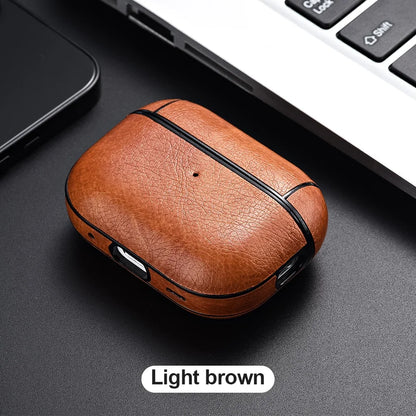 For Airpods 4 Case Leather Business Earphone Case Headset Shell Headphone Cover for Apple Air Pod 3 2 1 Pro 2Nd Generation USB C Ear Bud Cases