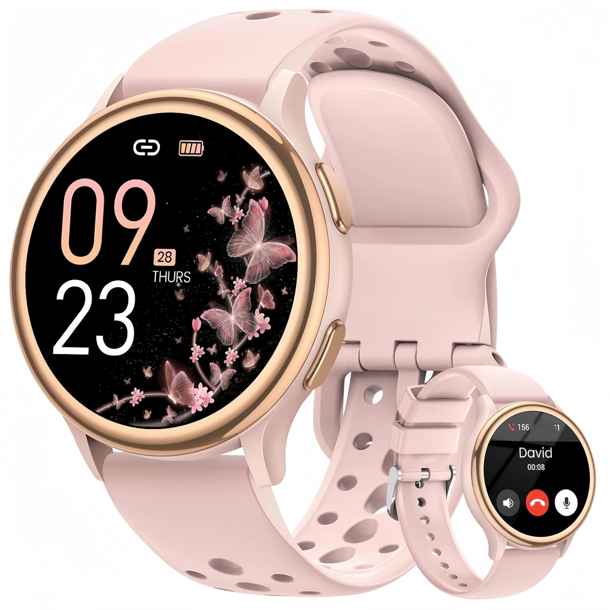 Women's Smart Watch with 400+ Watch Faces, Call Functionality, and Female Health Tracking - 1.27" Fitness Tracker Compatible with iPhone and Android