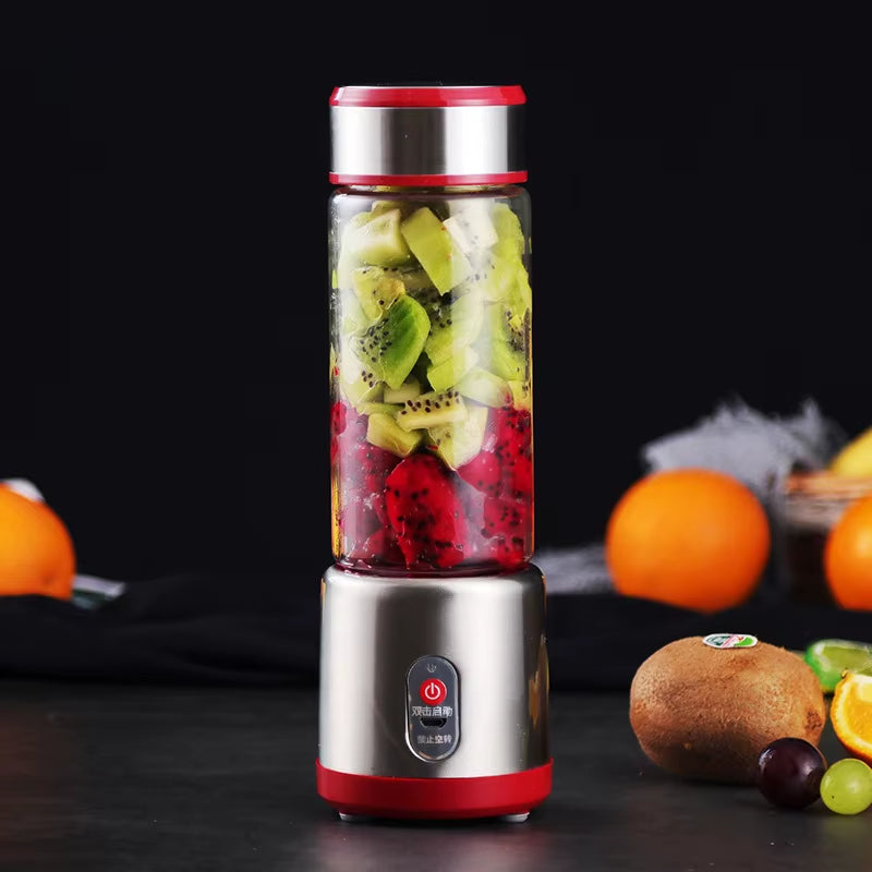 Professional USB Rechargeable Electric Juicer and Blender for Fruit, Milkshakes, and Smoothies