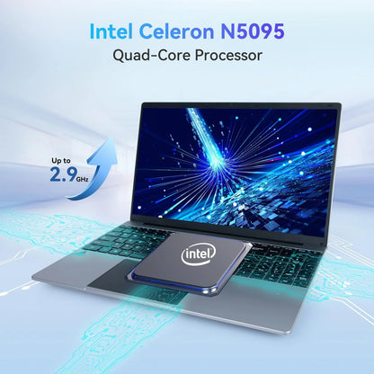 15.6''Laptop 12GB DDR4 512GB SSD, Quad-Core Intel Celeron N5095 Processors, 1080P Ips Fhd Display Laptop Computer, Numeric Keypad,Bluetooth 4.2, 2.4/5G Wifi