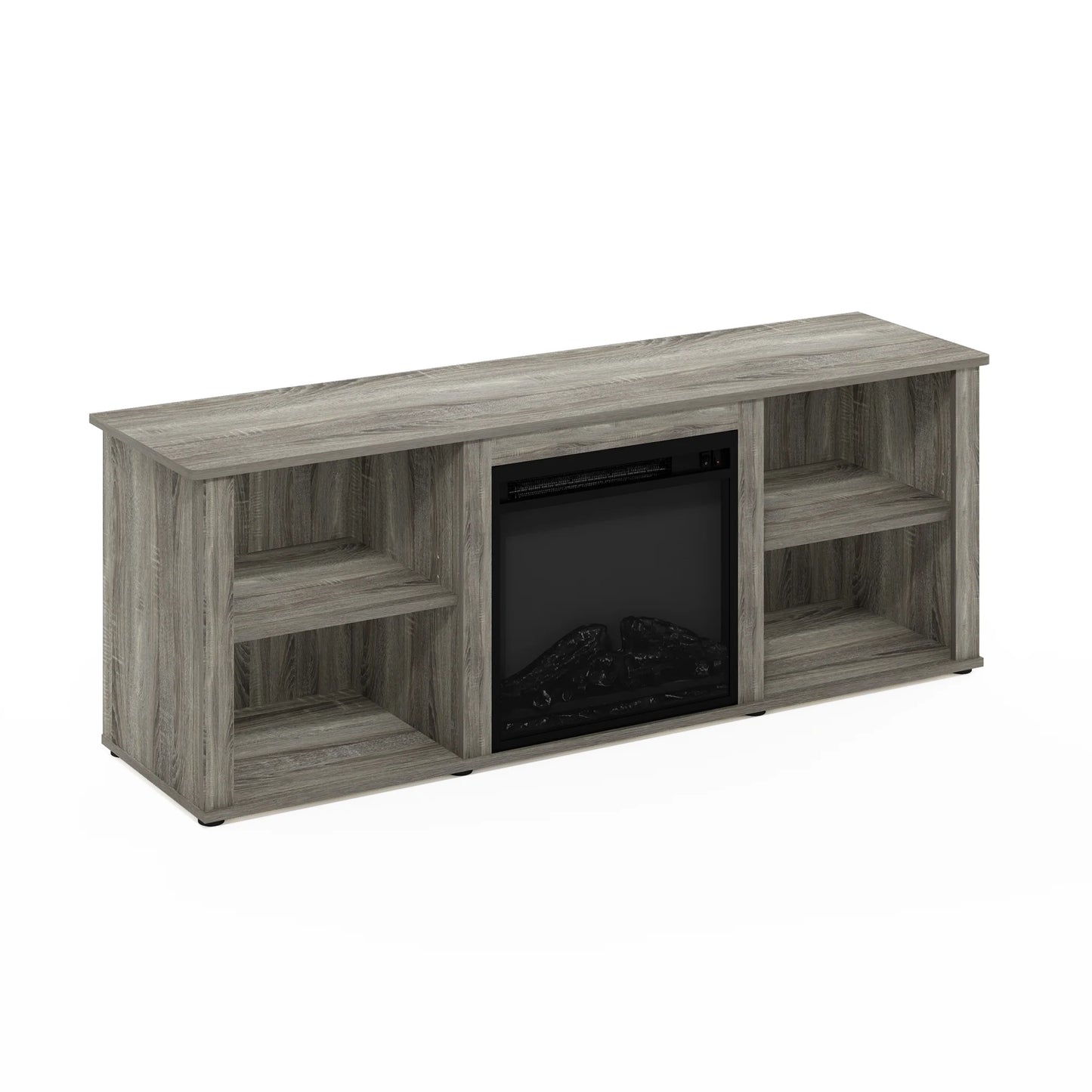 Montale 60 Inch TV Stand with Fireplace, French Oak Grey