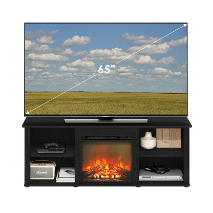 Montale 60 Inch TV Stand with Fireplace, Americano