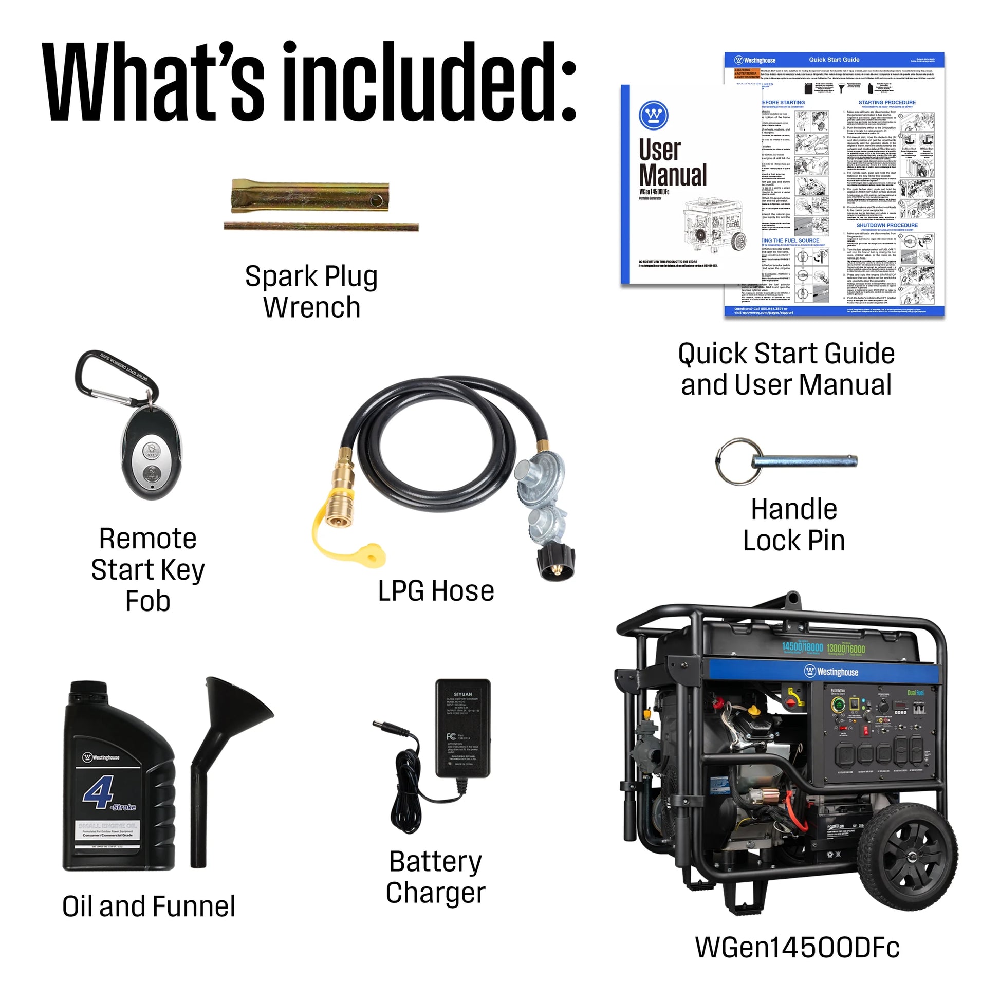 15000W Dual Fuel Push Button Start Power Generator, CO Sensor