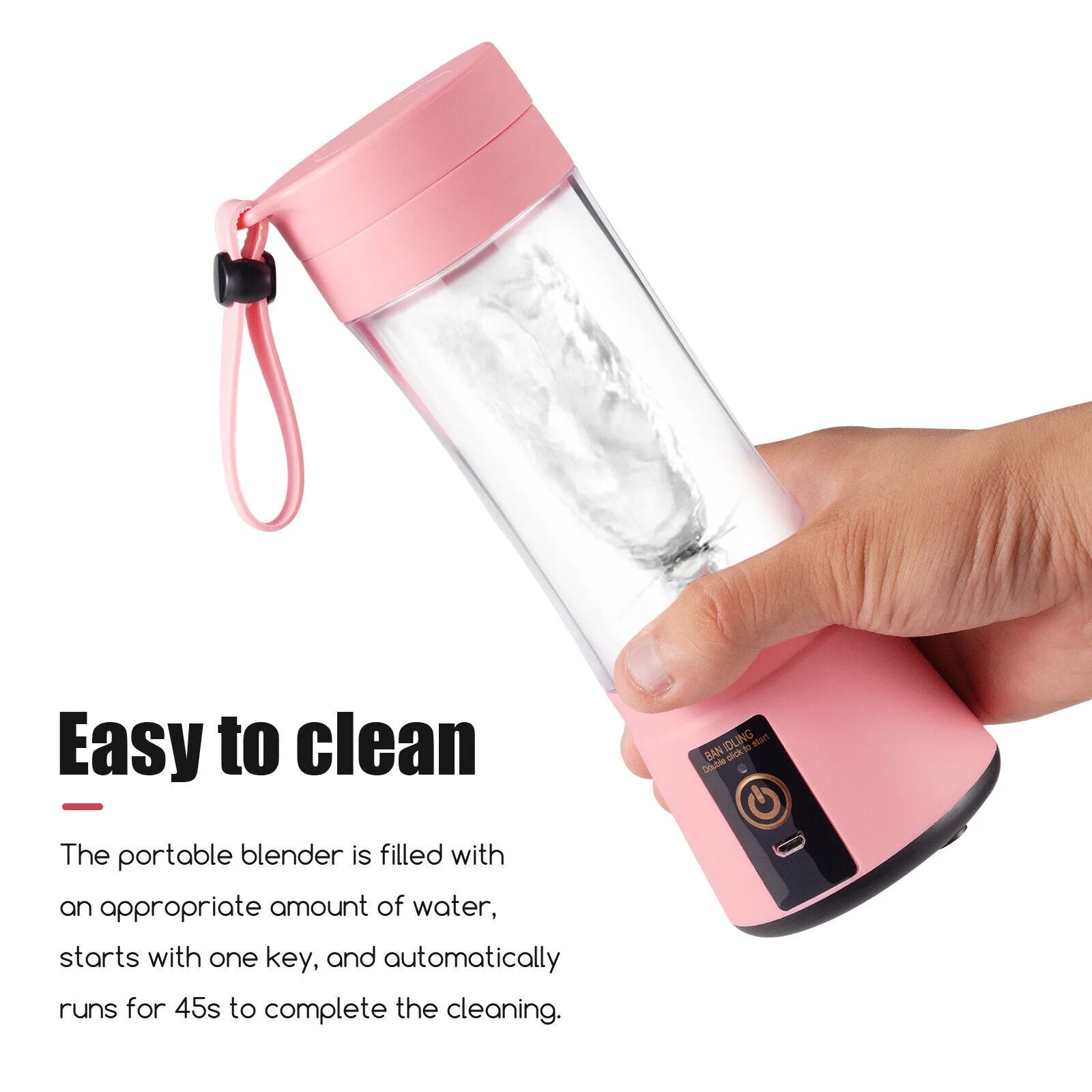 Portable Juicer for Fruit Smoothie Shake Juice, Personal Portable Blender Cup USB Rechargeable Travel