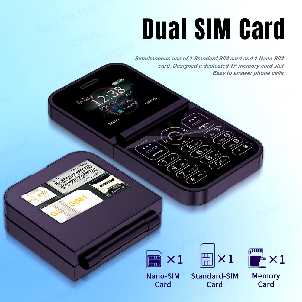 F15 Mini GSM Flip Mobile Phone 2 SIM Blacklist Magic Voice Auto Call Record Speed Dial MP4 Torch Cute Tiny Fold Cellphones