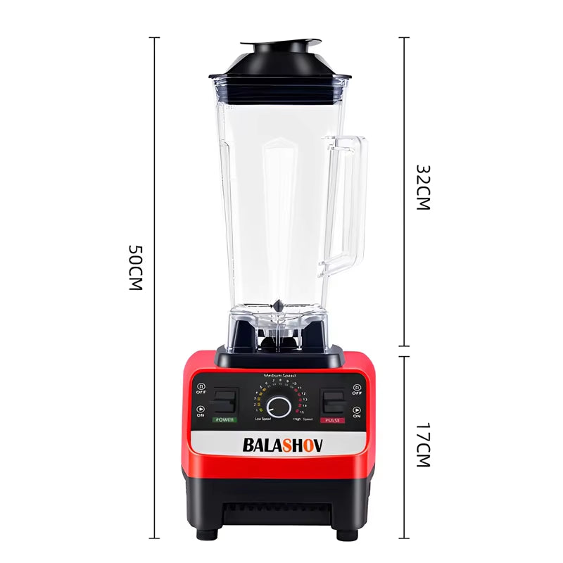 2000W Professional Commercial Blender and Food Processor for High-Power Juicing and Smoothies, BPA-Free