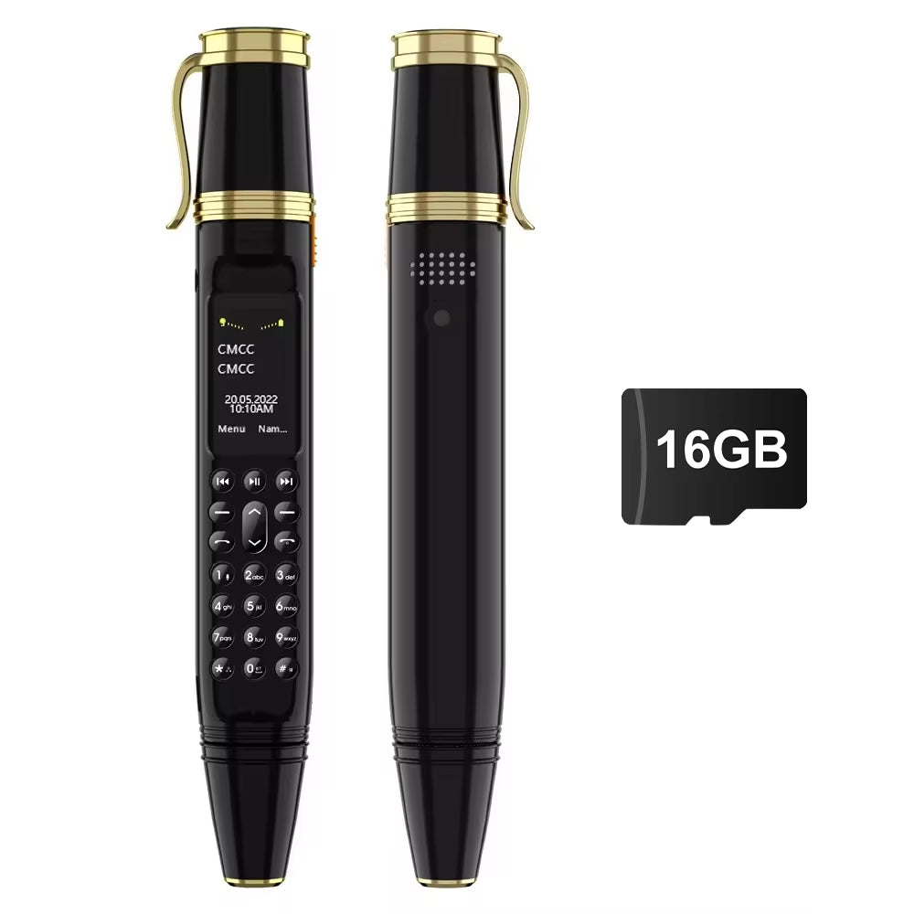 BM111 Pen Phone Portable Fan 3-In-1 Mobile Phone Dual SIM Bluetooth Dial Recorder Magic Voice Pen Style Telephone Original