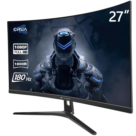 27" 165Hz/180Hz Curved Gaming Monitor - FHD 1080P,AMD Freesync,1800R Frameless Computer Monitor, 1Ms GTG, DP&HDMI Port, Black