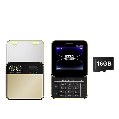 AUAR11 Rotating Sliding Screen Phone 2.4" Display 2G GSM Blacklist Speed Dial Small Mobile Phones Up-To-Date Multilingual