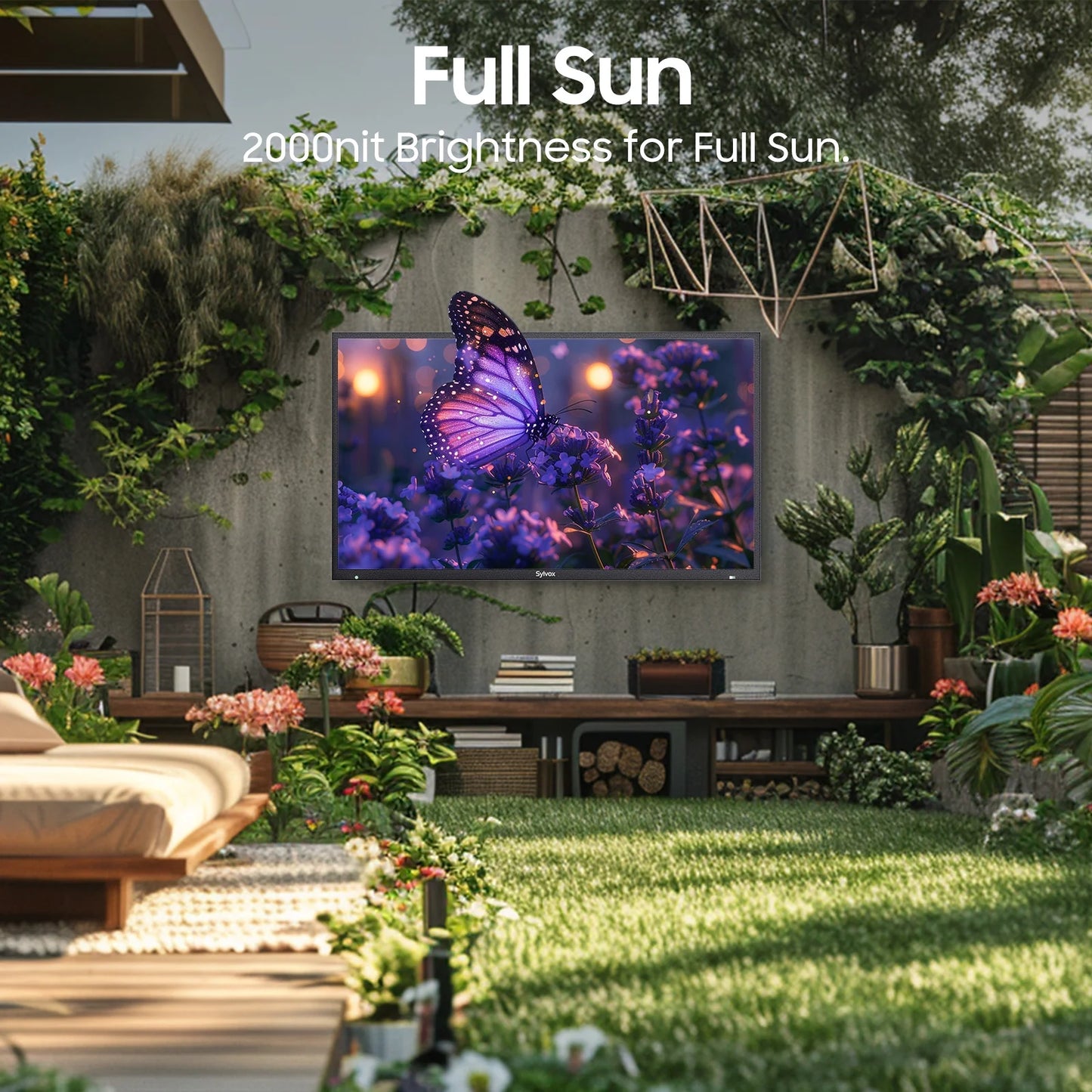 Outdoor TV, 55" Google TV with Dobly Atmos, Google Assistant, 4K 2000Nits Full Sun outside Television, IP55 Waterproof for All Weather (Pool Pro 2.0 NEW)