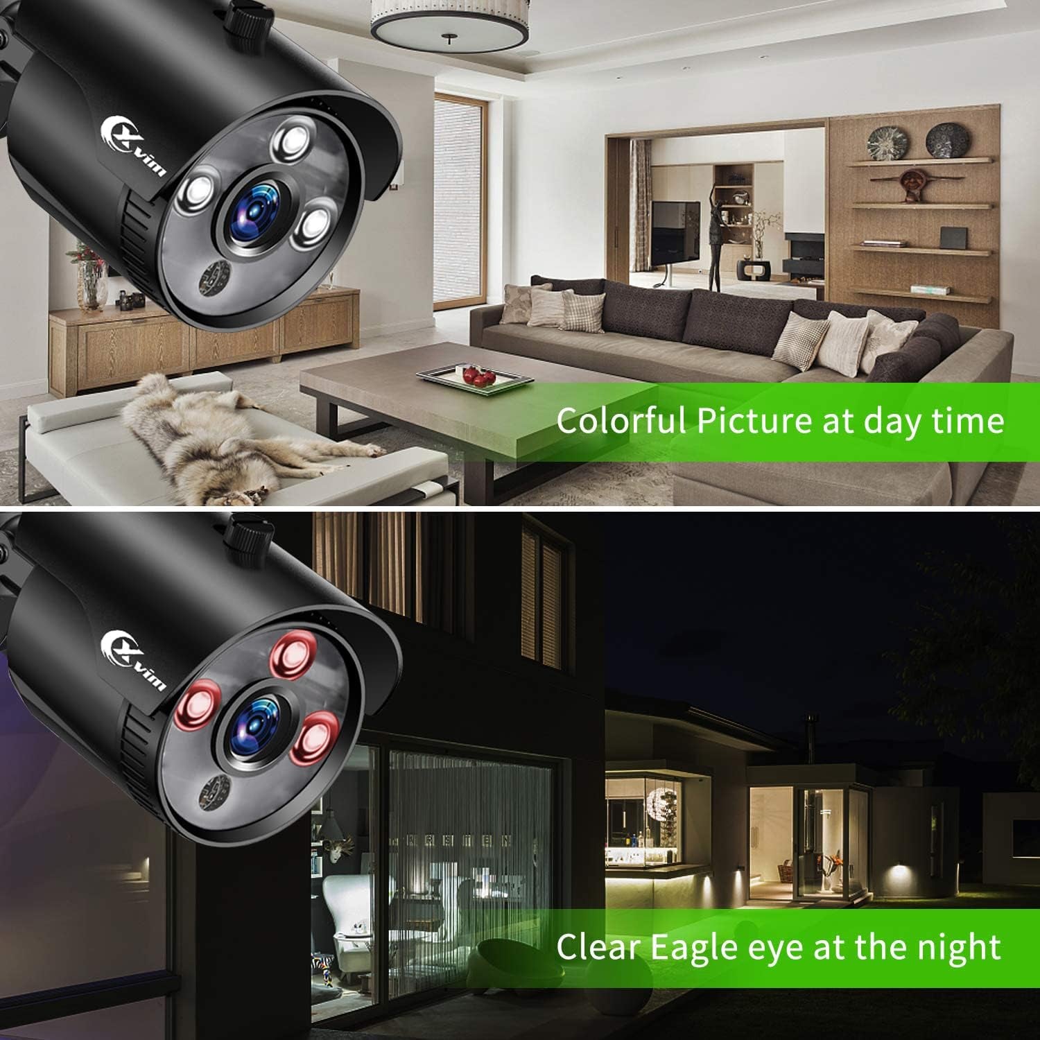 8CH 1080P Wired Security Camera System with 1TB Hard Drive, 8Pcs HD Outdoor Home Surveillance Cameras Night Vision Remote Access Motion Alert