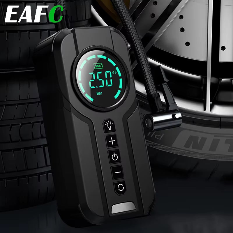 EAFC Portable Air Compressor 150PSI Air Pump for Car Tyre Inflator Electric Motorcycle Pump Air Compressor for Car Motorcycle